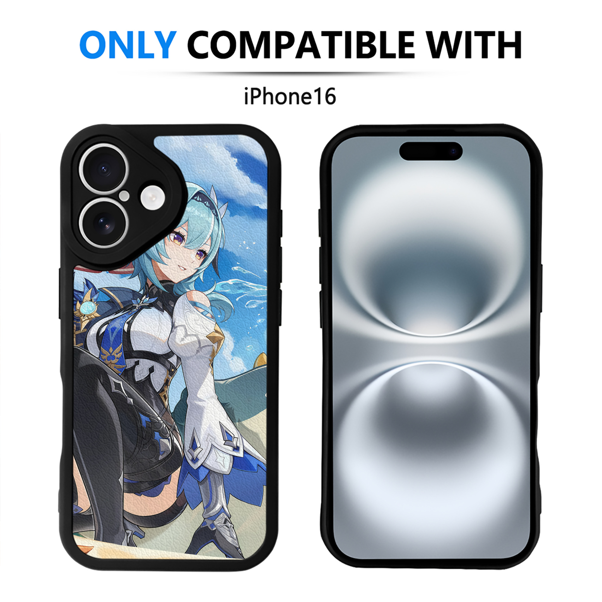 げんし神 genshin 【iPhone 16シリーズ対応】シリコンスマホケース（レザー調） 材質：シリコン